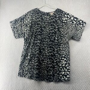 Band of Gypsies Mini Dress Abstract‎ Print Short Sleeve Black White M/L